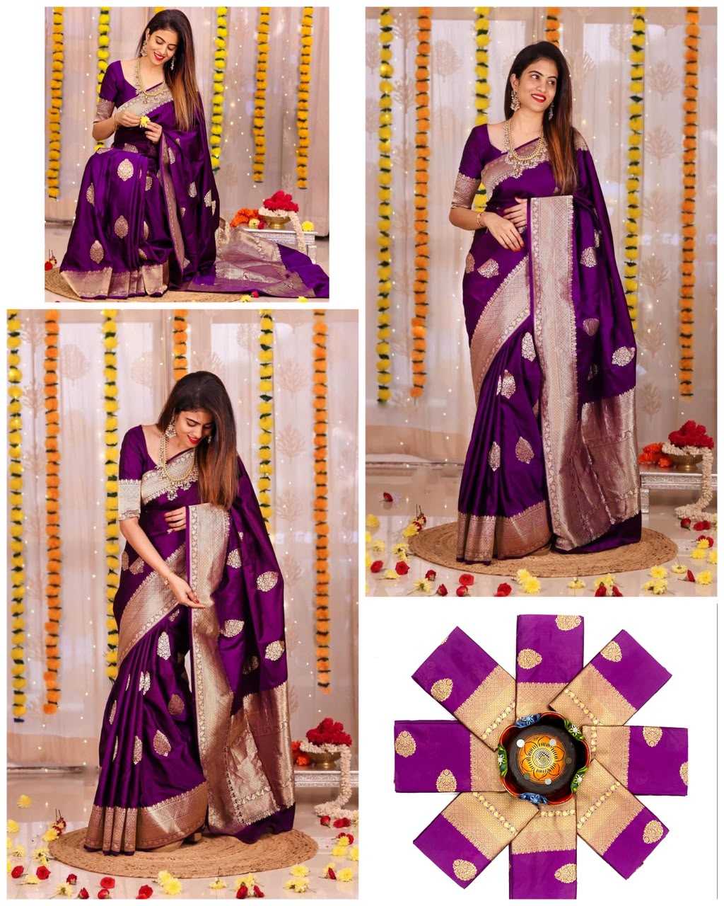 Lichi Silk Soft Saree in Maroon