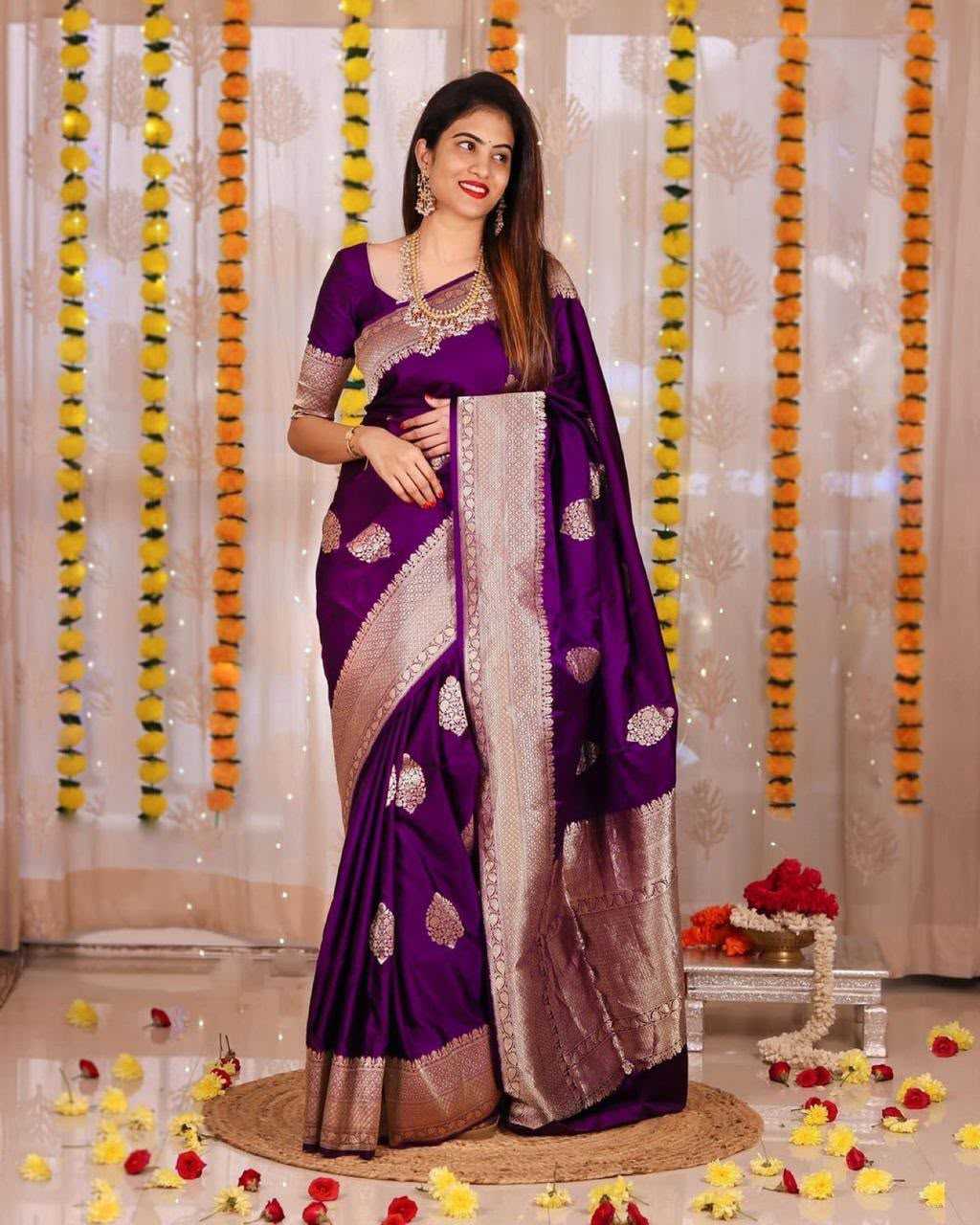 Lichi Silk Soft Saree in Maroon