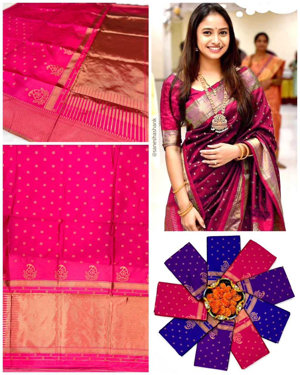 Lichi Silk Soft Saree in Blue