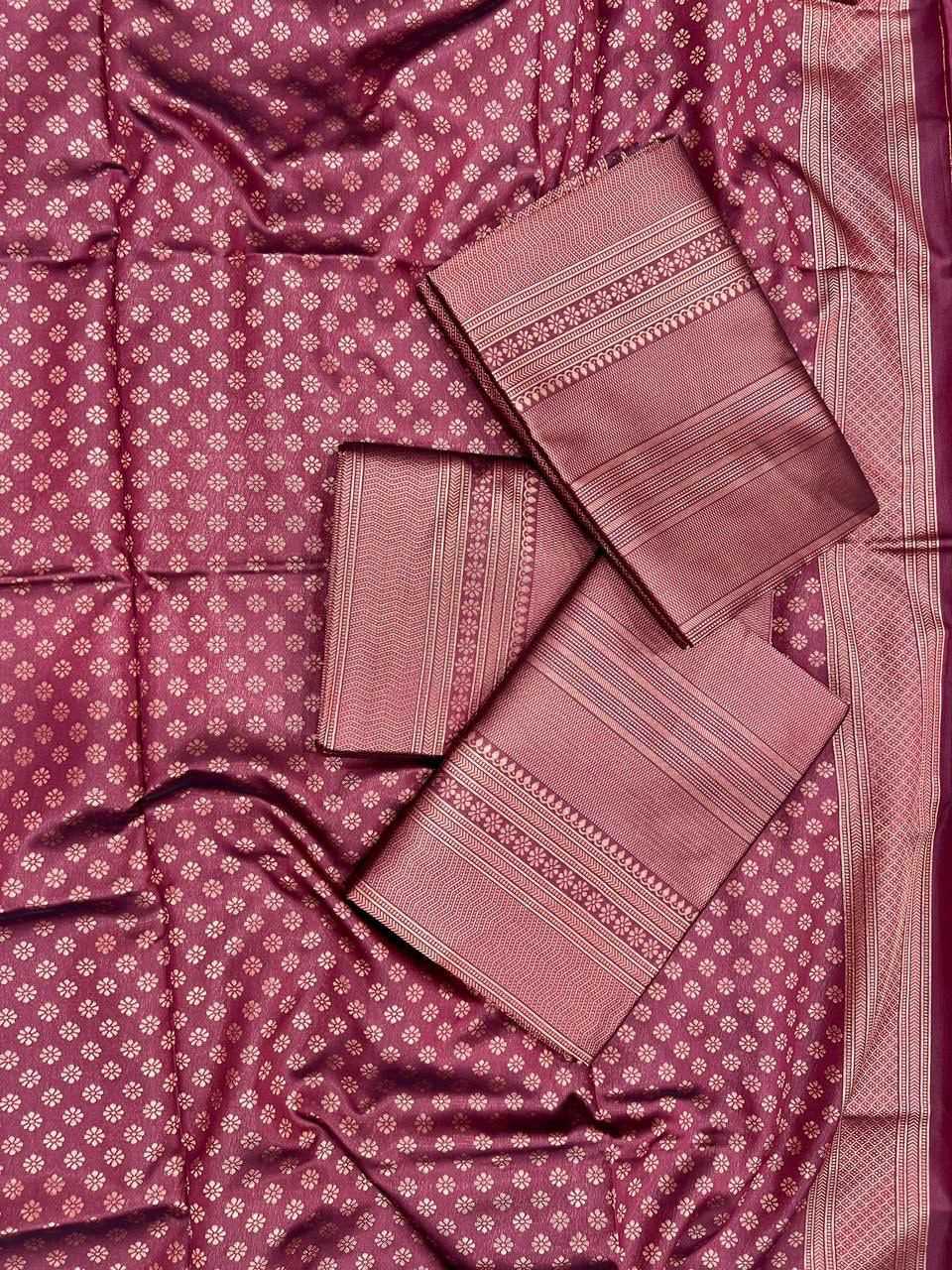 Lichi Silk Soft Saree in Violet