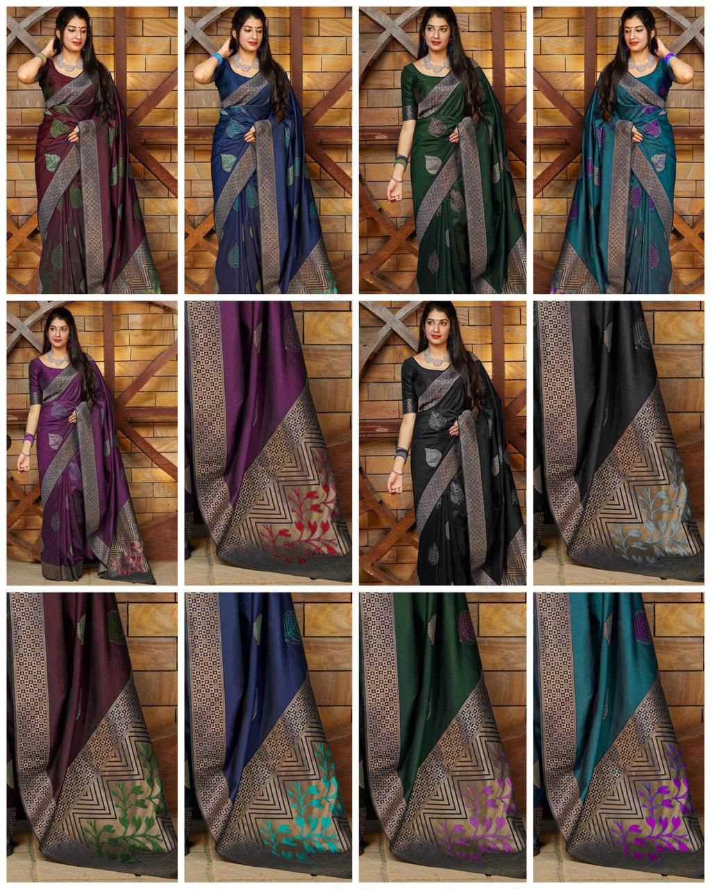 Lichi Silk Soft Saree in Black