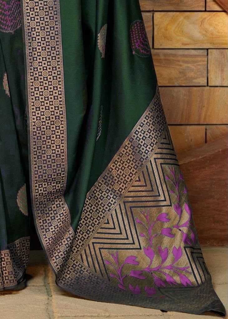 Lichi Silk Soft Saree in Black