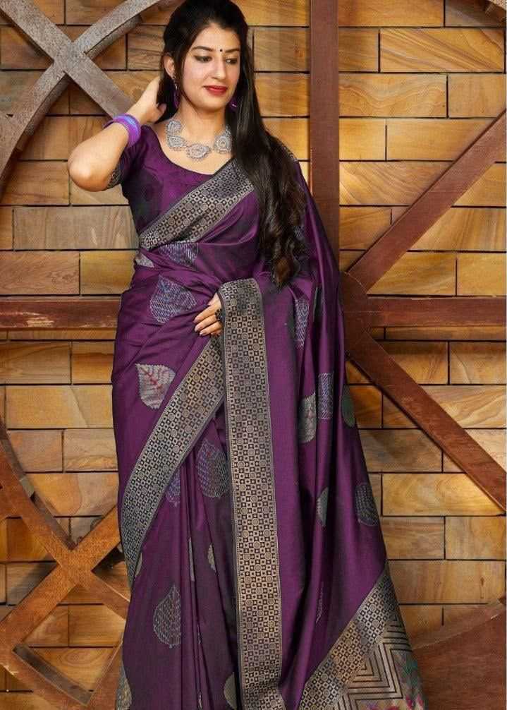 Lichi Silk Soft Saree in Black