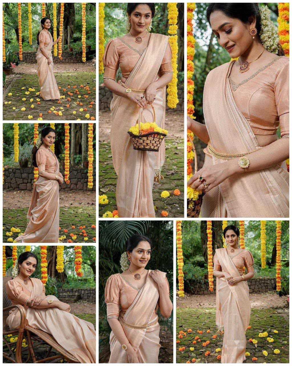 Lichi Silk Soft Saree in Lavender