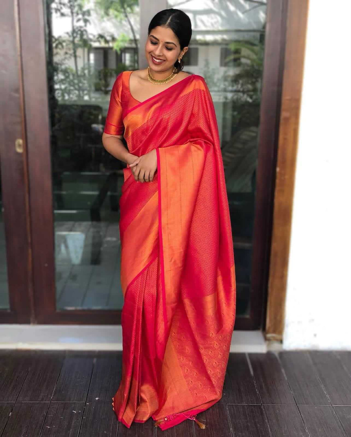 Lichi Silk Soft Saree in Lavender