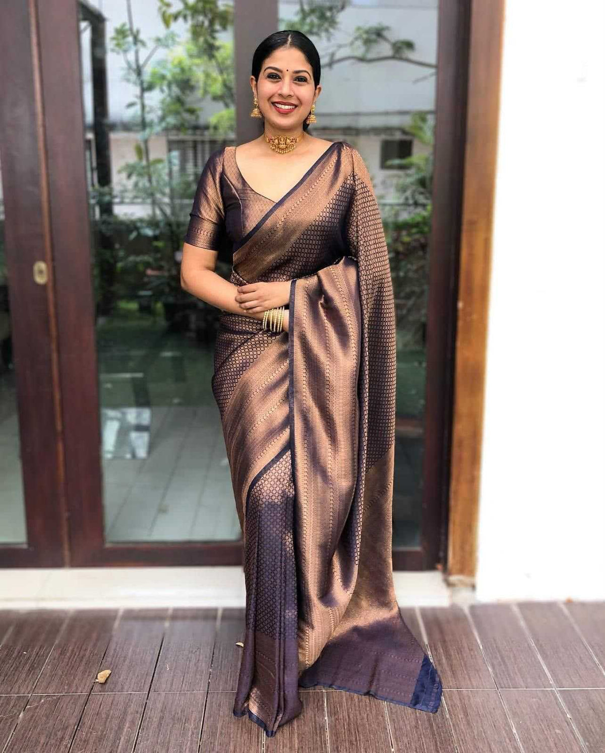 Lichi Silk Soft Saree in Lavender