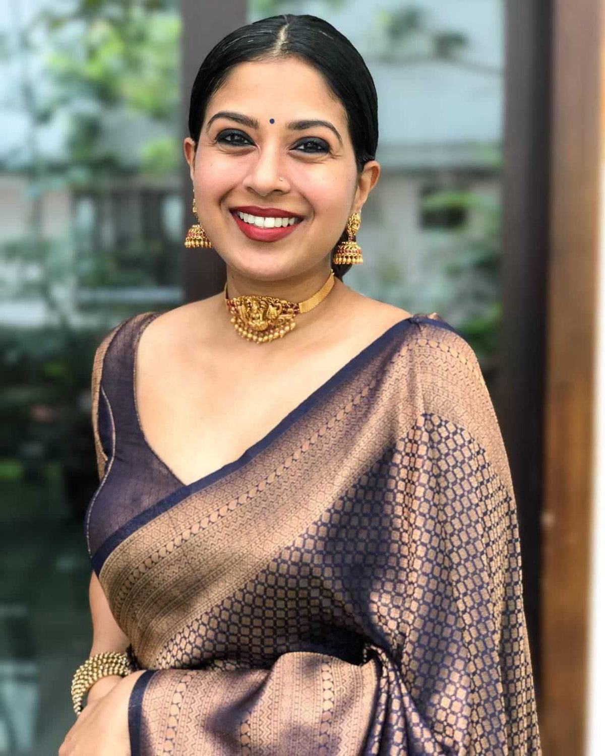 Lichi Silk Soft Saree in Lavender