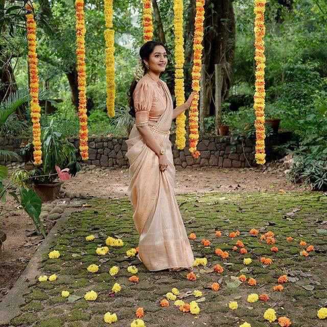Lichi Silk Soft Saree in Lavender