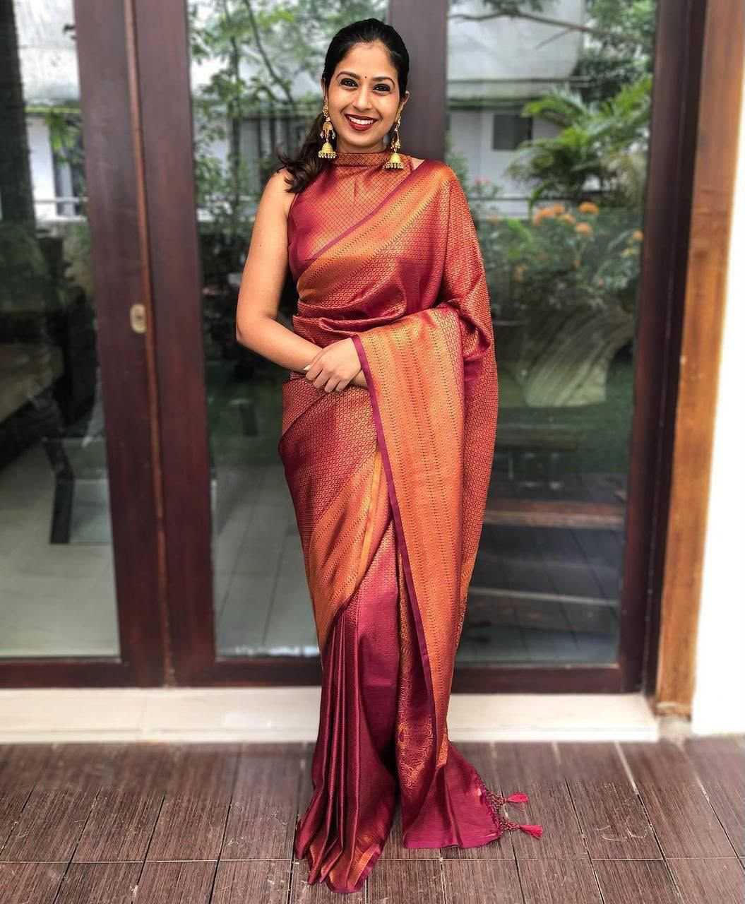 Lichi Silk Soft Saree in Rama