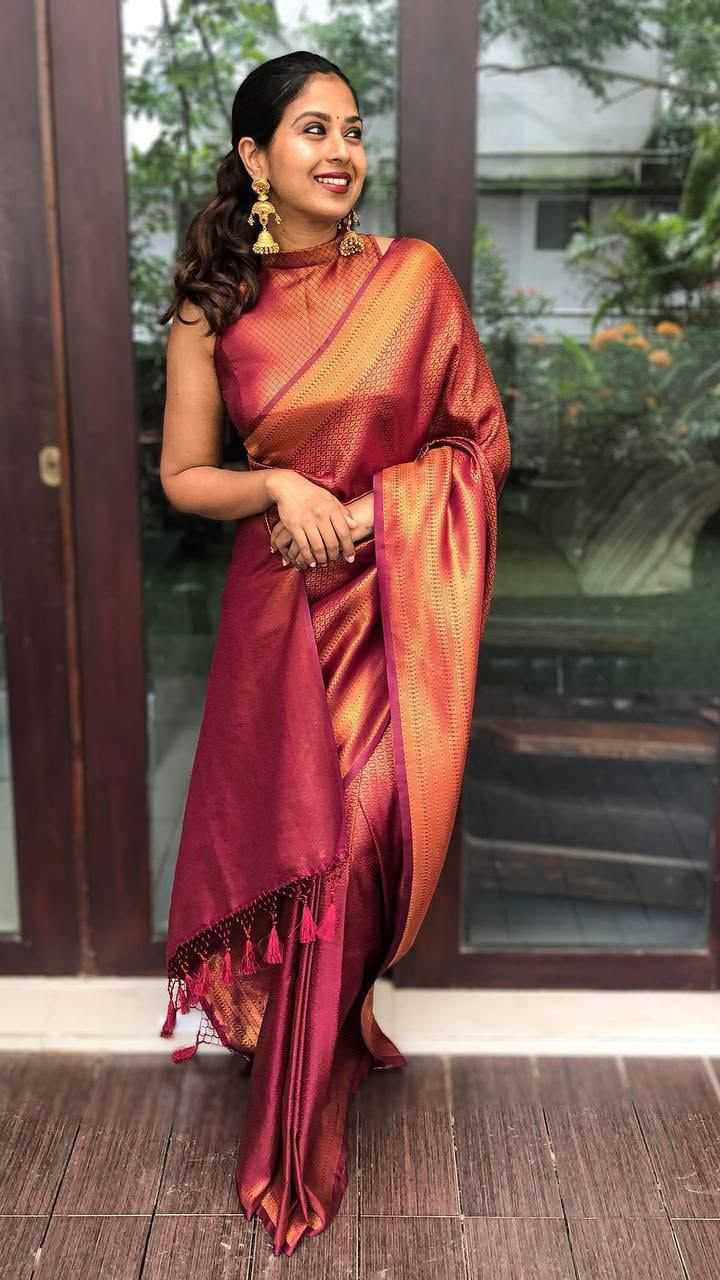 Lichi Silk Soft Saree in Rama
