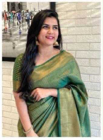 Lichi Silk Soft Saree in Rama