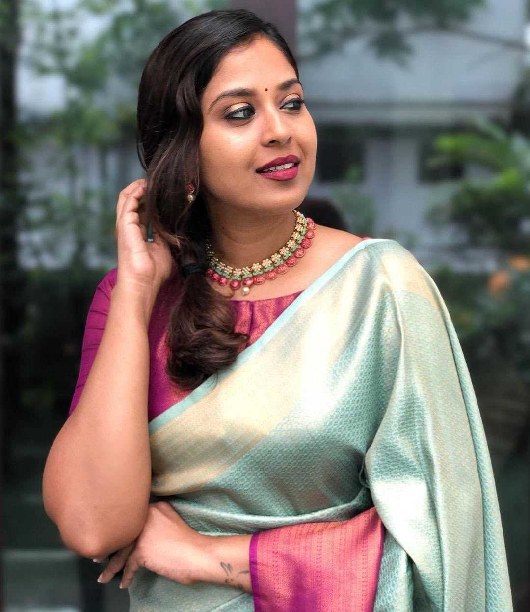 Lichi Silk Party Wear Saree