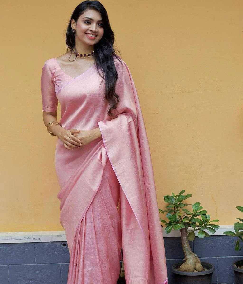 Lichi Silk Soft Saree in Light Green