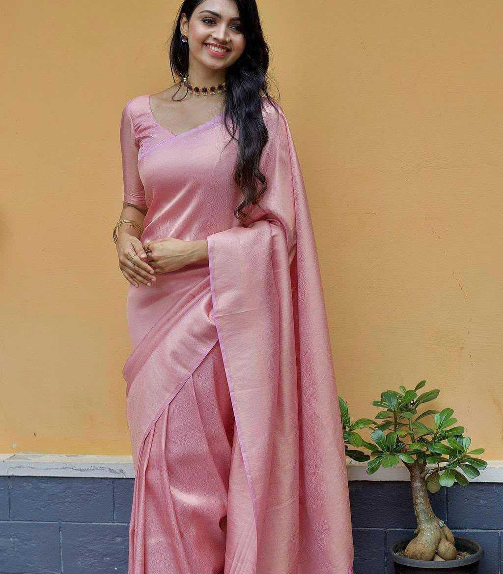 Lichi Silk Soft Saree in Light Green