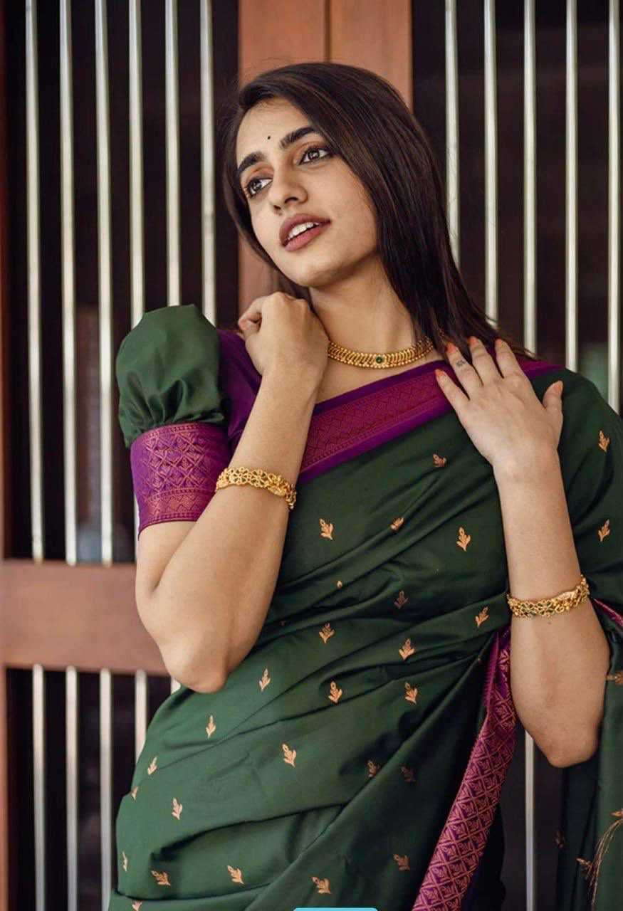 Lichi Silk Embroidered Saree