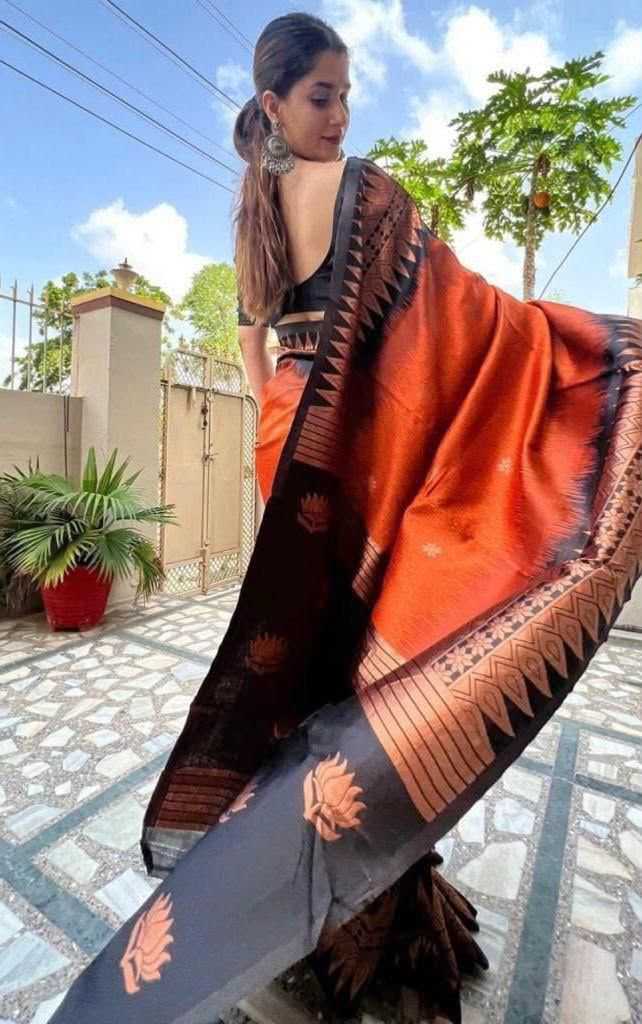 Linen Designer Saree 5053