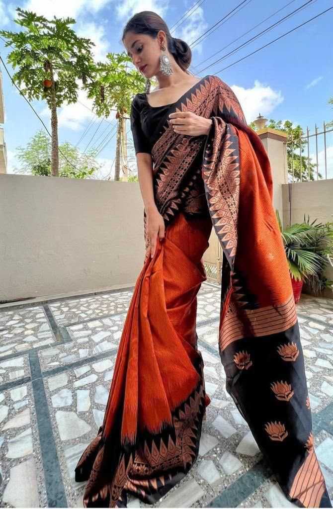 Linen Designer Saree 5053