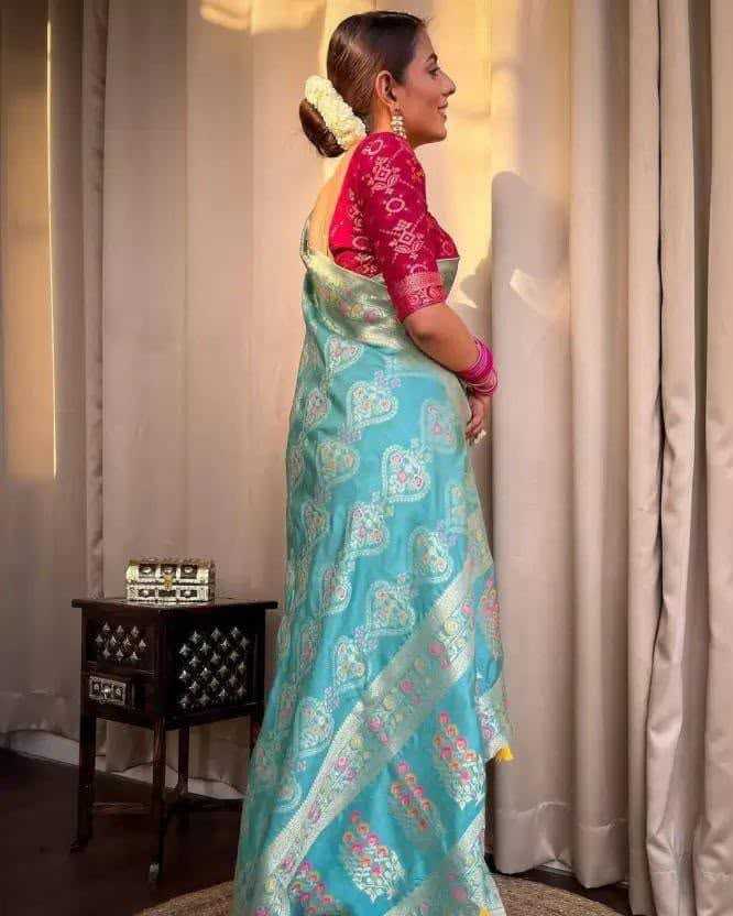 Lichi Silk Soft Saree in Coral