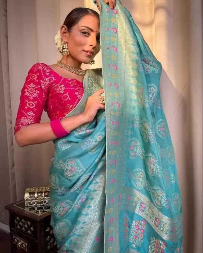 Lichi Silk Soft Saree in Coral
