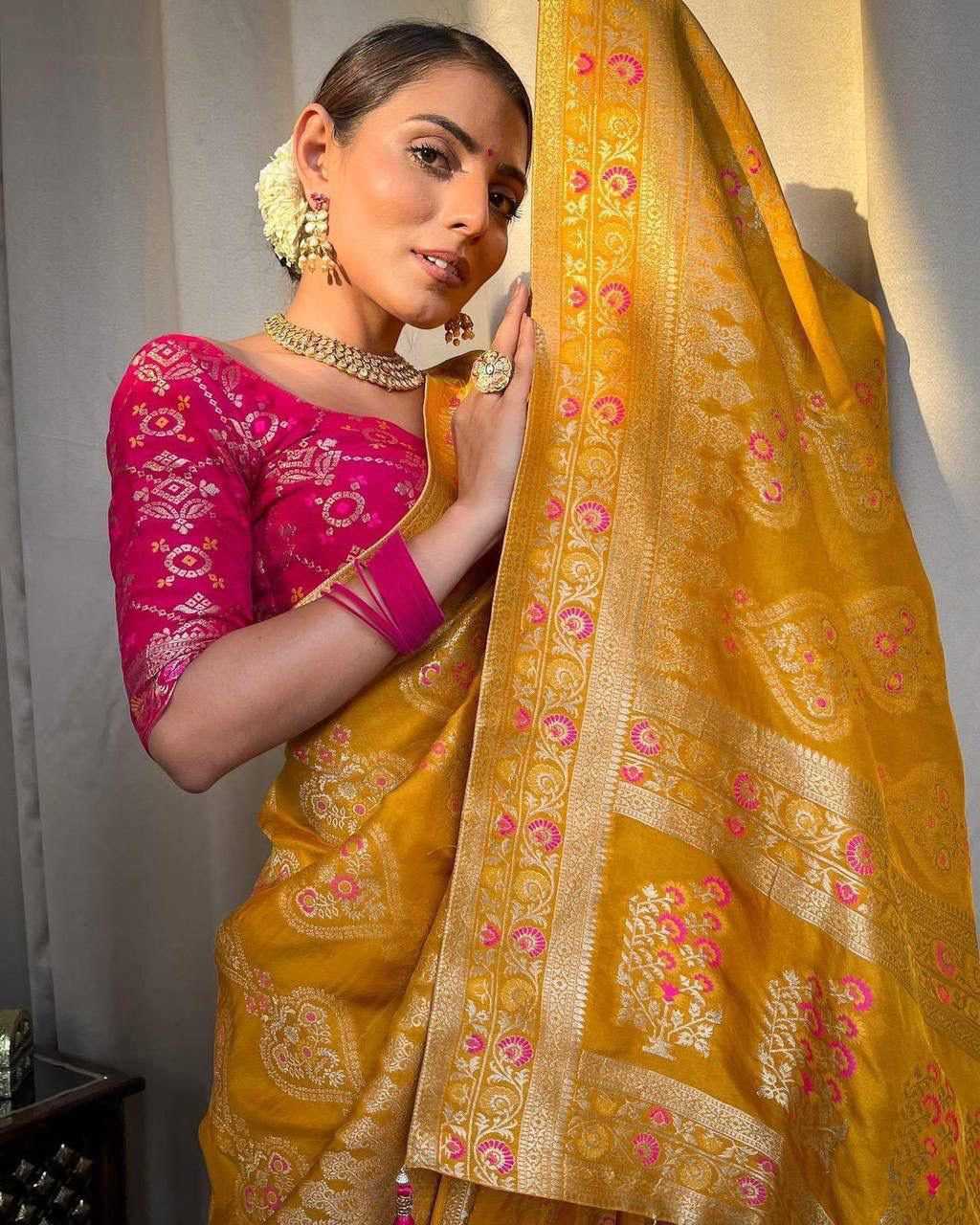 Lichi Silk Soft Saree in Coral
