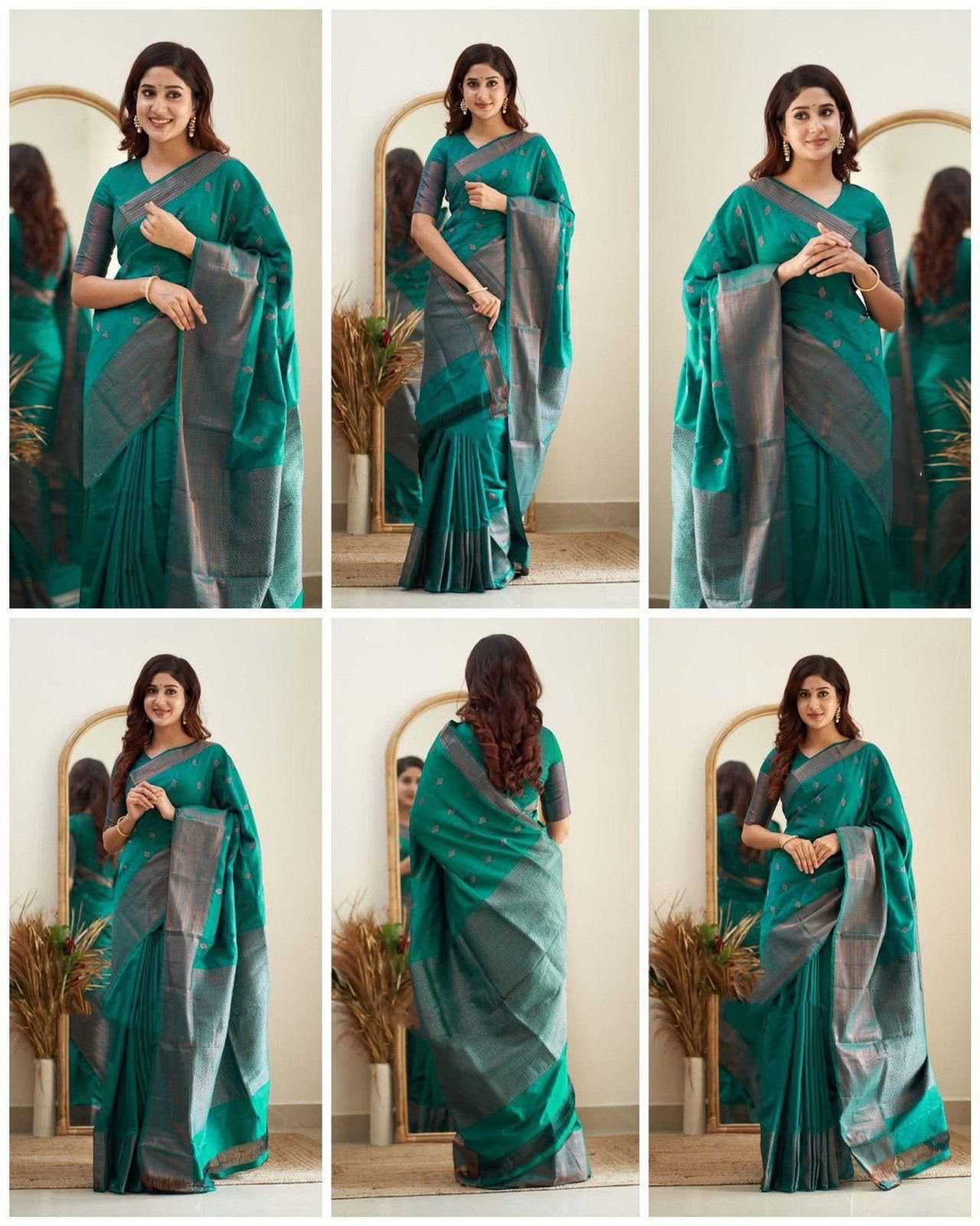 Lichi Silk Soft Saree in Red