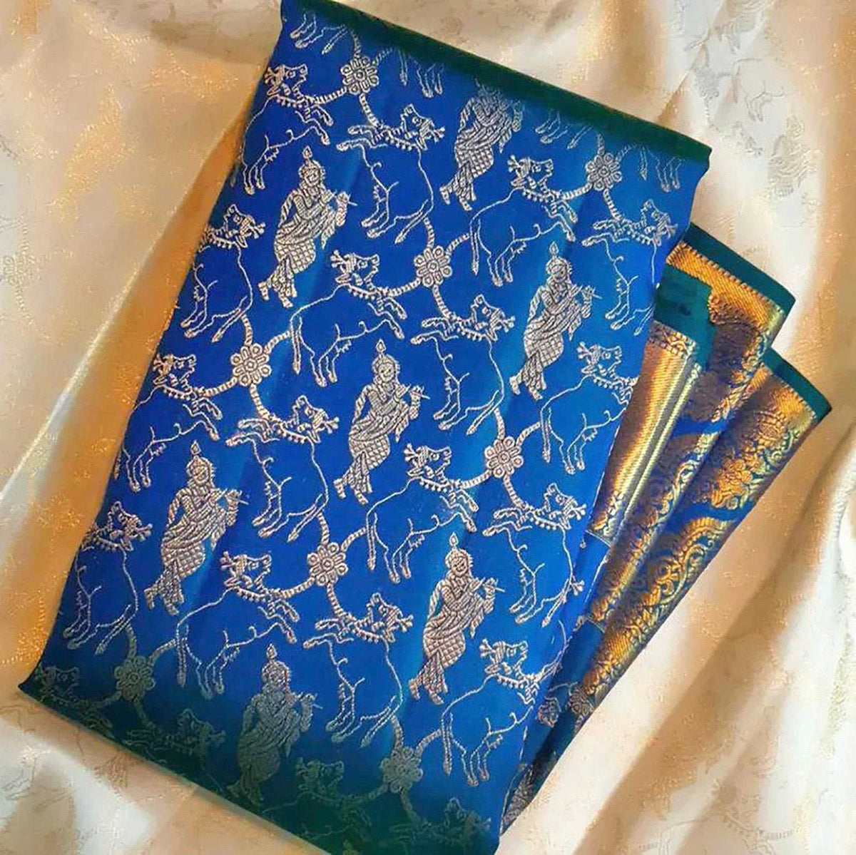 Lichi Silk Embroidered Saree
