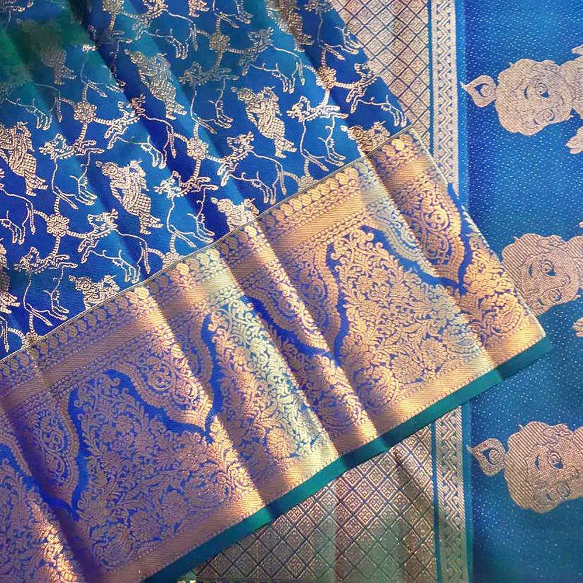 Lichi Silk Embroidered Saree