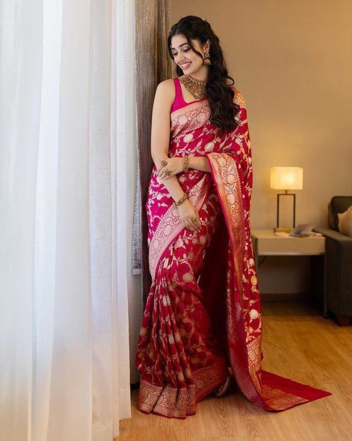 Lichi Silk Party Wear Saree