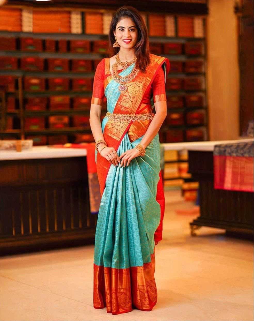 Lichi Silk Party Wear Saree