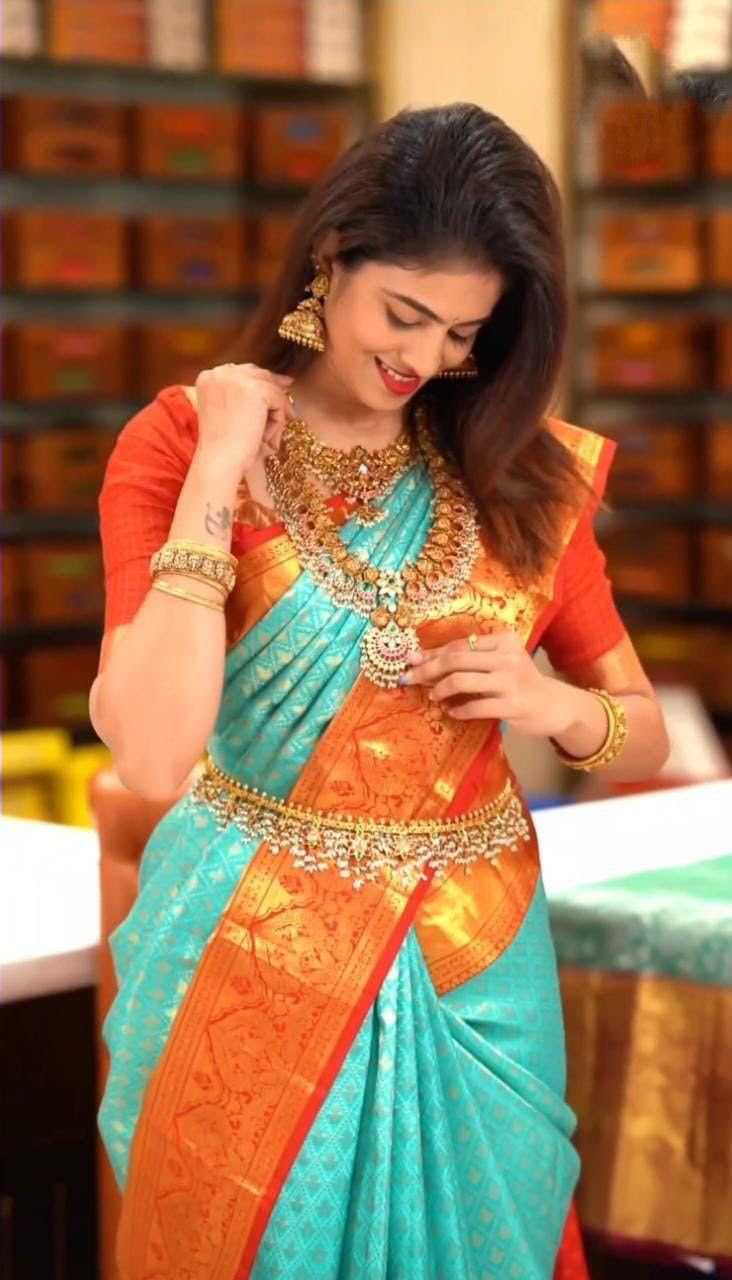 Lichi Silk Party Wear Saree