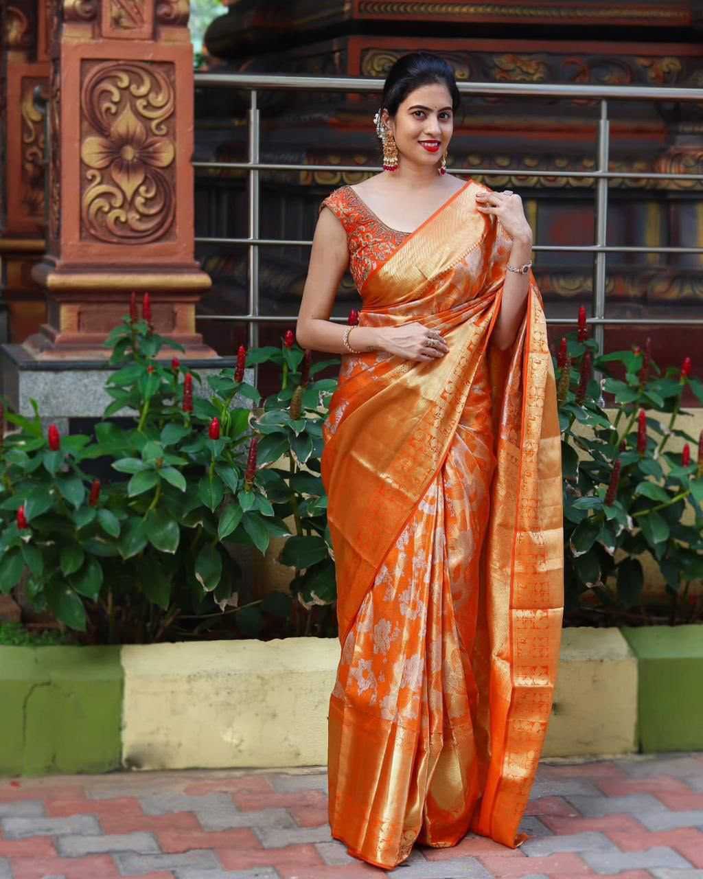 Lichi Silk Jacquard Saree