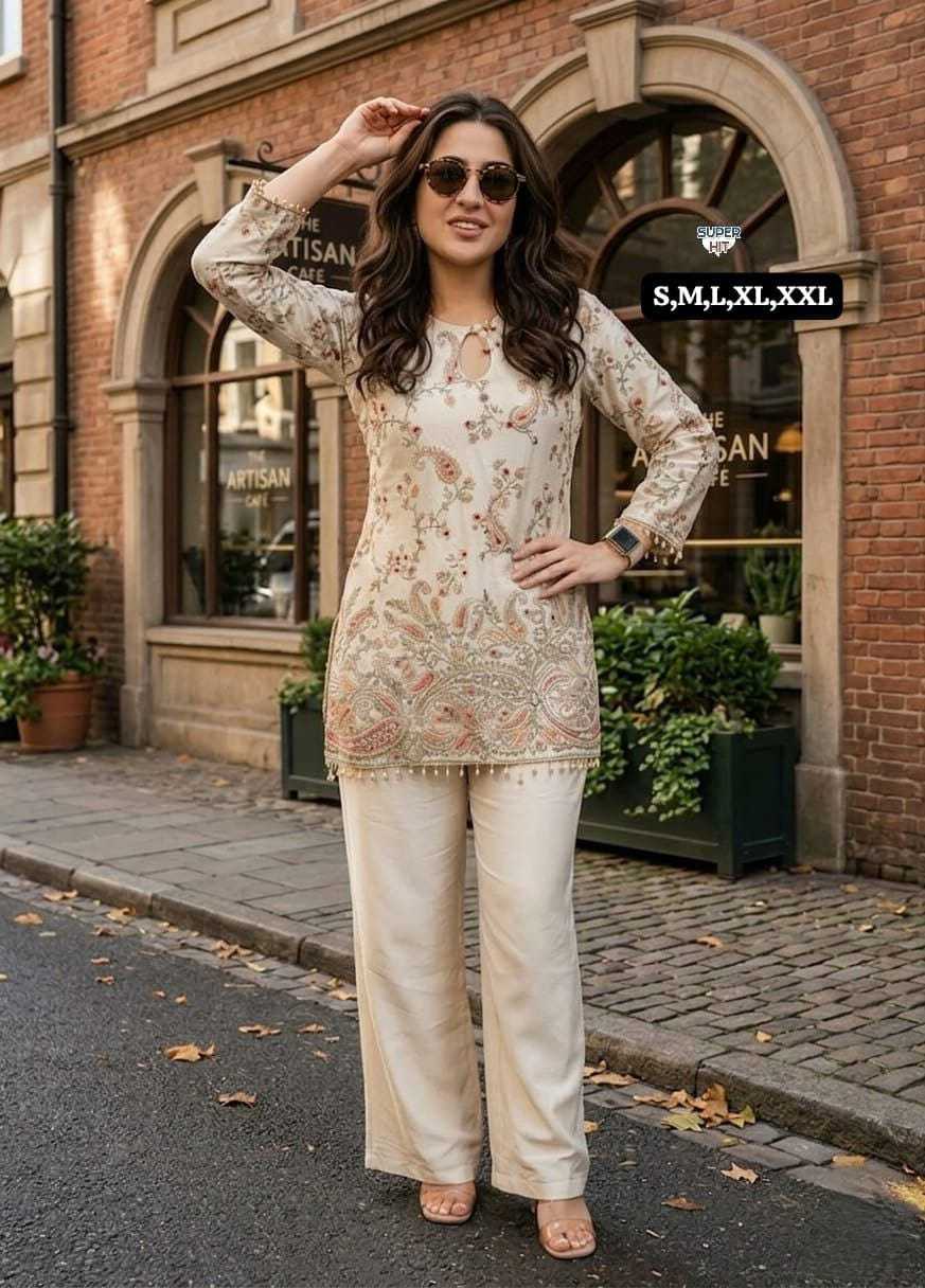 Crepe Silk Designer Kurti 1029