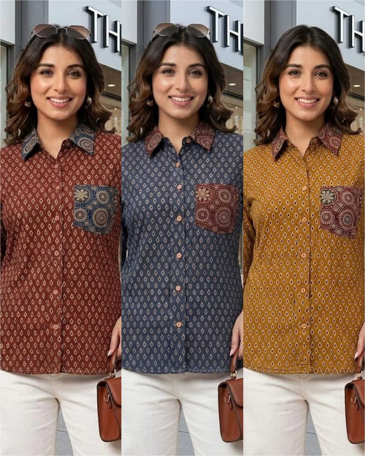 Cotton Designer Kurti in Navy Blue