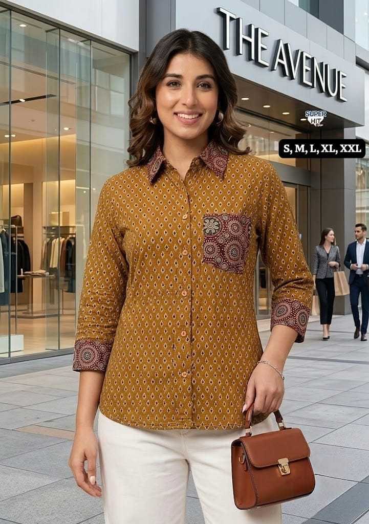 Cotton Designer Kurti in Navy Blue