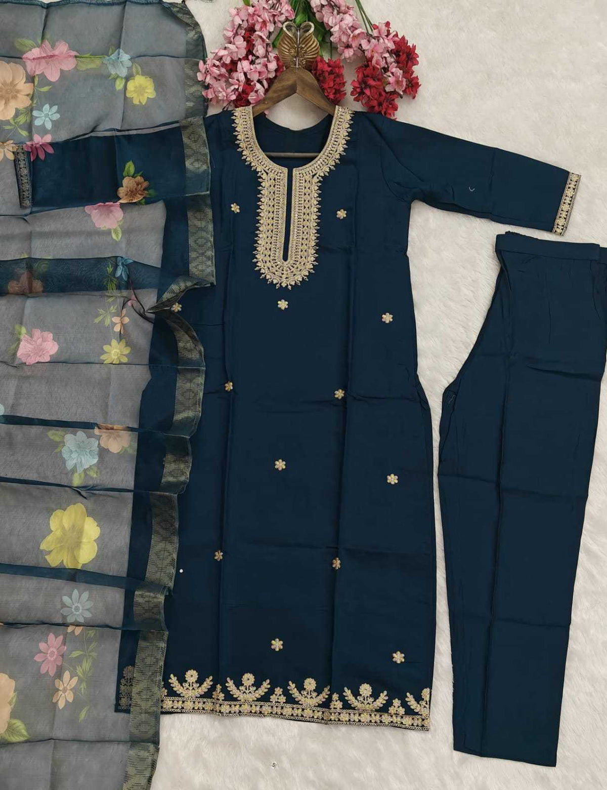 Viscose Chanderi Designer Kurti