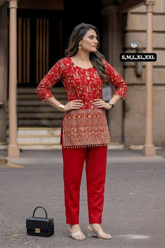 Crepe Silk Designer Kurti