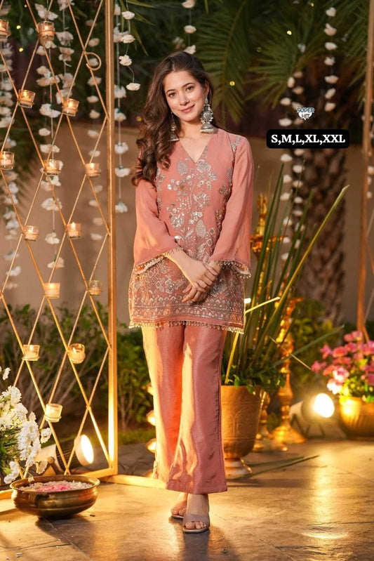 Crush Silk Designer Kurti 2150