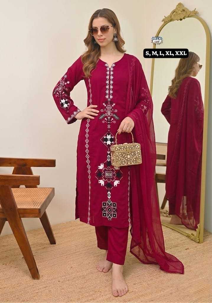Chanderi Silk Embroidered Kurti