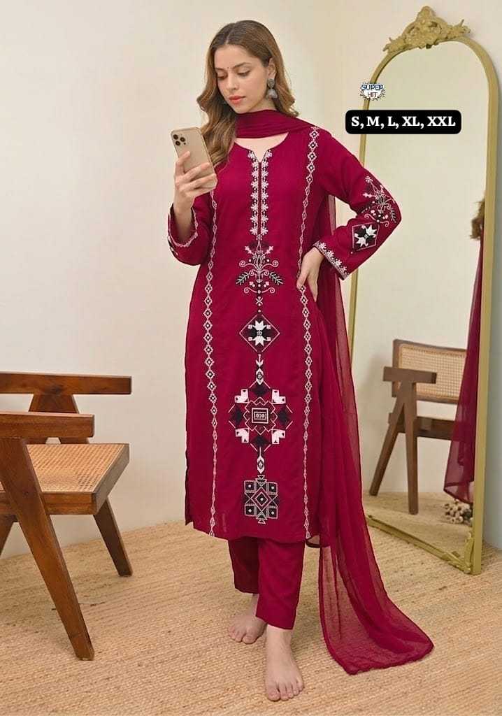 Chanderi Silk Embroidered Kurti