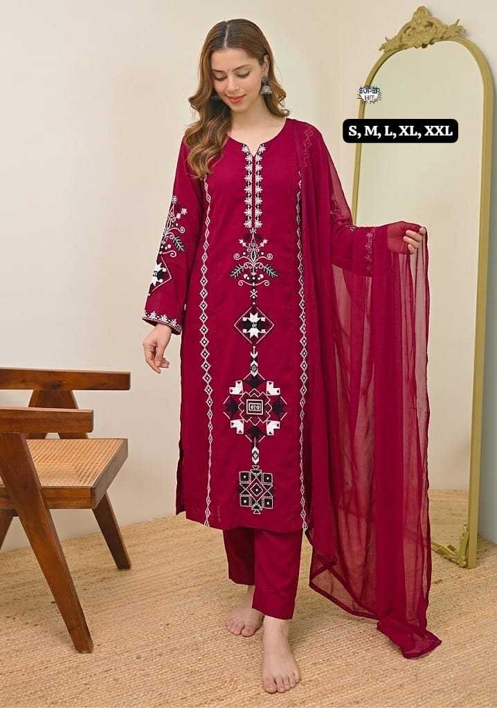 Chanderi Silk Embroidered Kurti