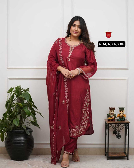 Heavy Roman Silk Designer Kurti 2160