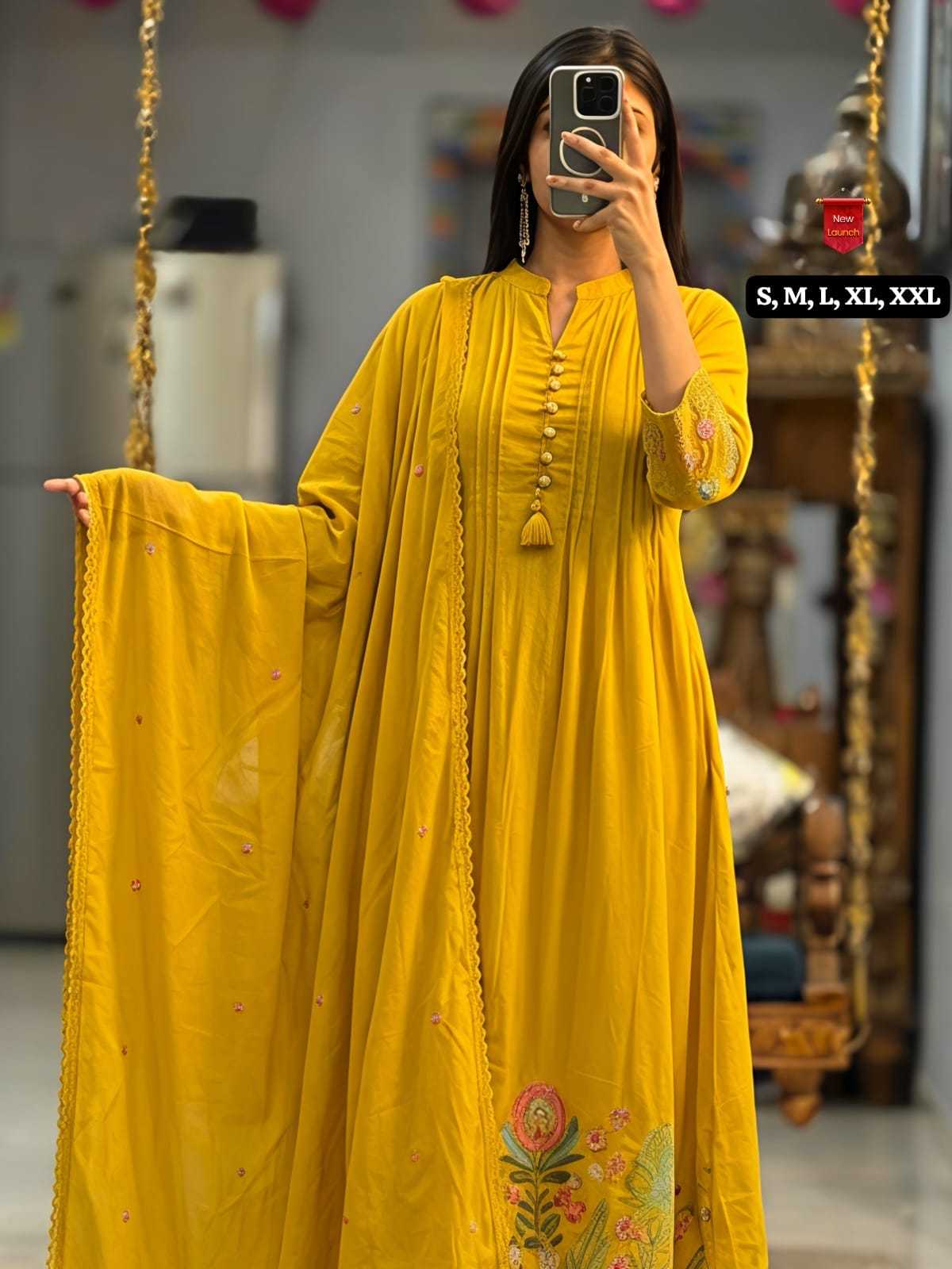 Chanderi Silk Designer Kurti in Light Green