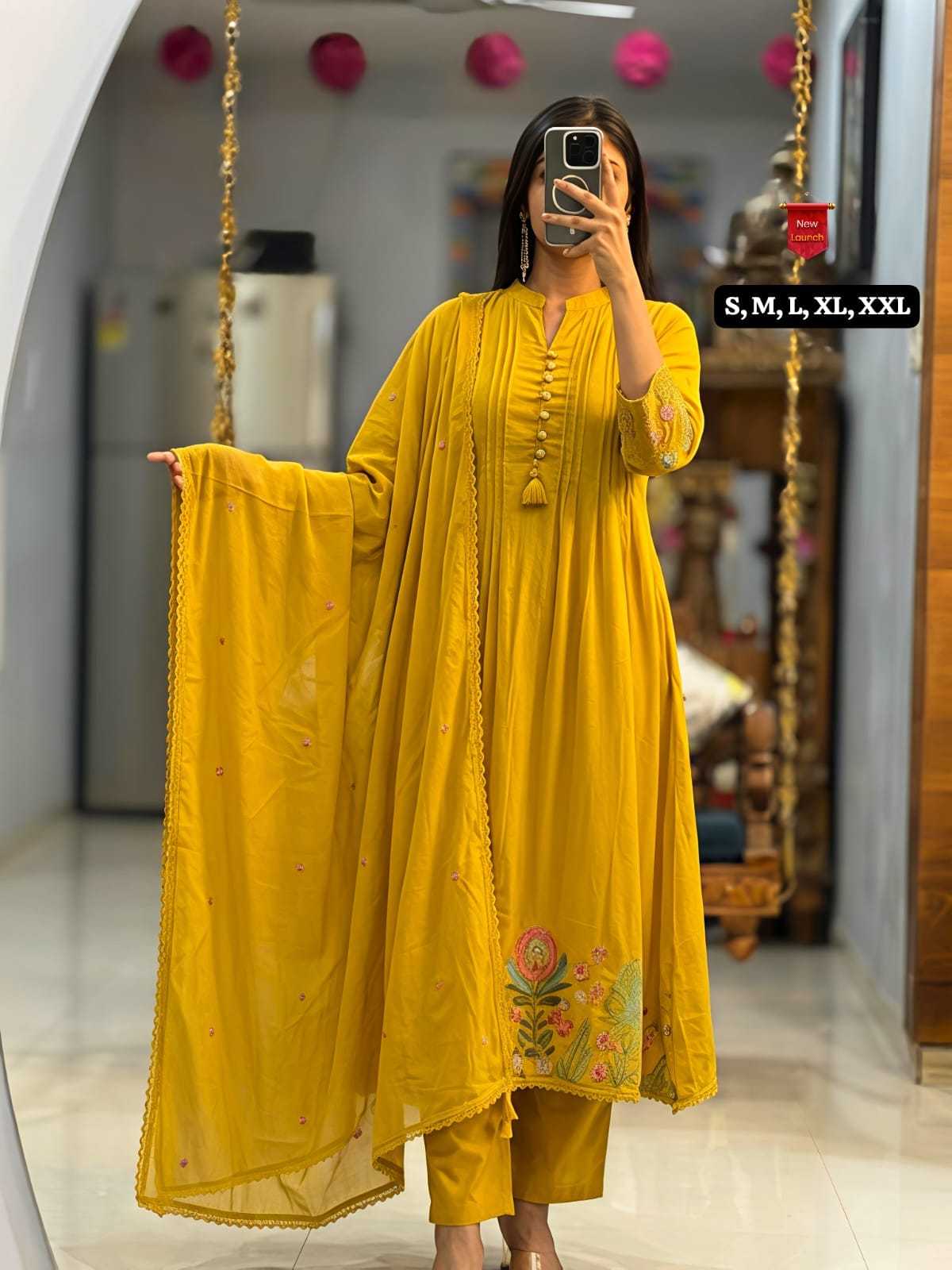 Chanderi Silk Designer Kurti in Light Green