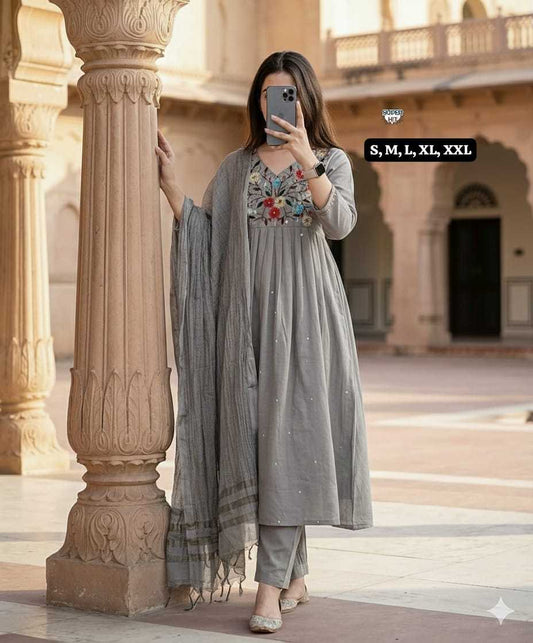 Viscose Embroidery Suit
