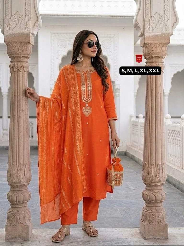 Vichitra Silk Embroidered Kurti