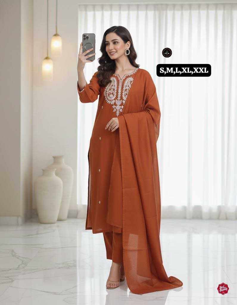 Chanderi Silk Embroidered Kurti in White