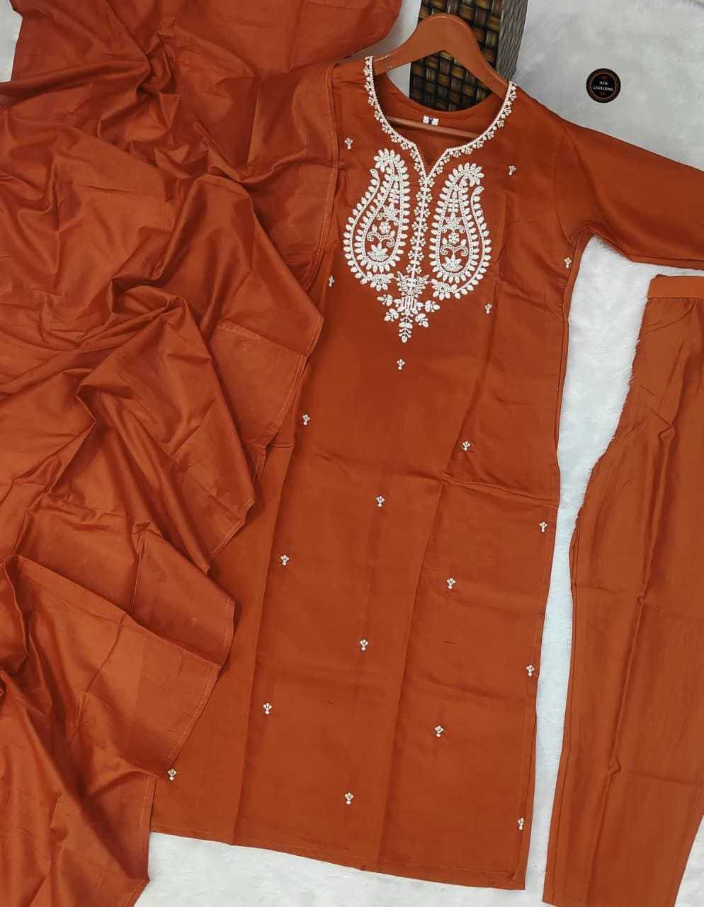 Chanderi Silk Embroidered Kurti