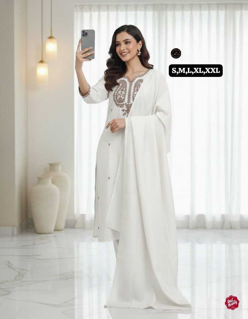 Chanderi Silk Embroidered Kurti