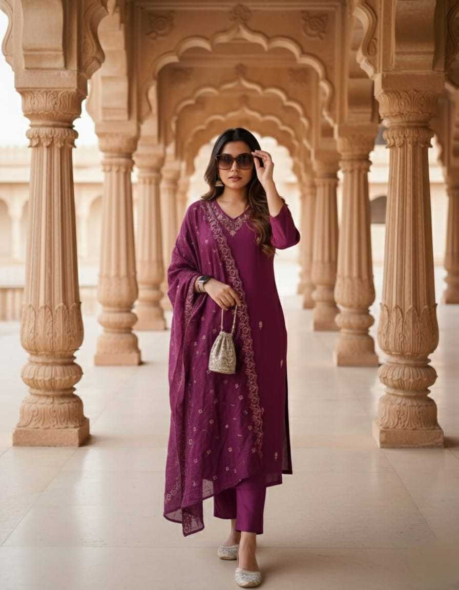 Viscose Designer Kurti in Baby Pink
