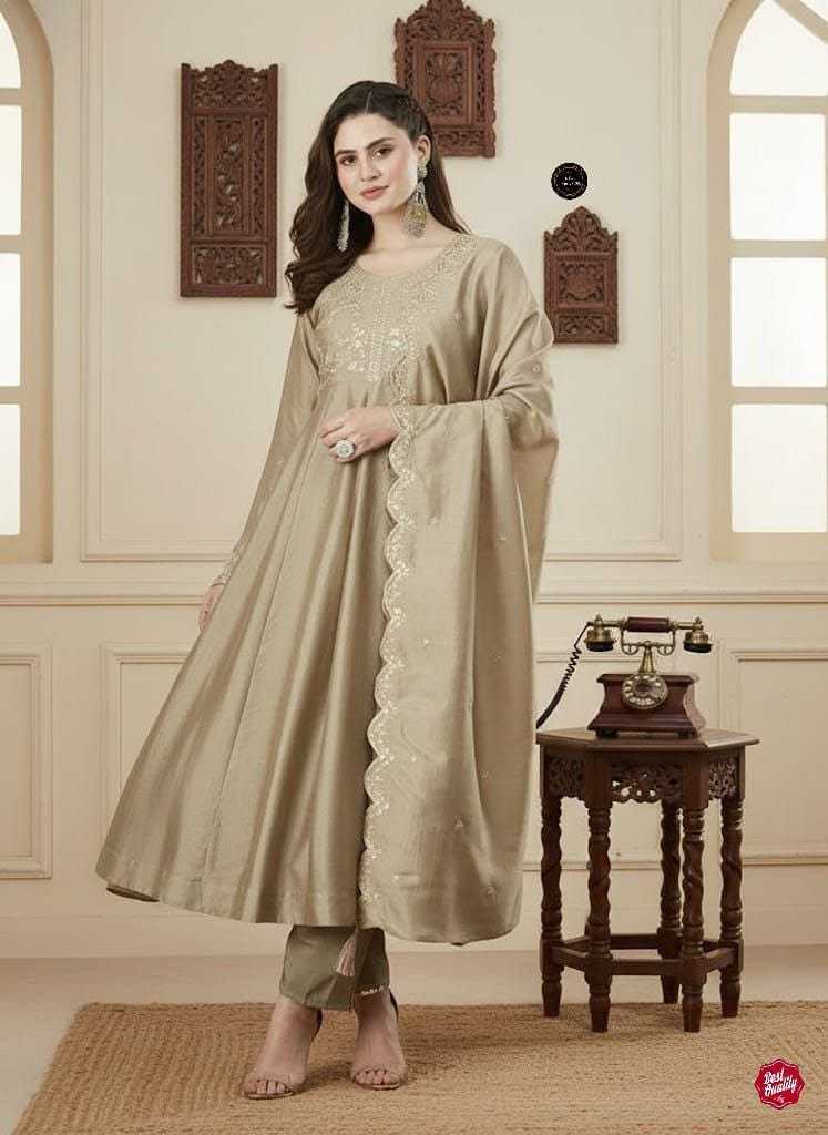 Vichitra Silk Anarkali Kurti